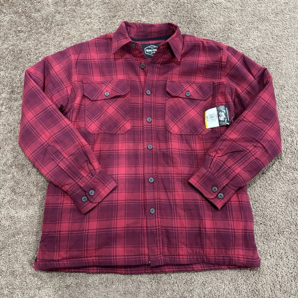 Work N Sport Men’s Flannel Red Black Size Large